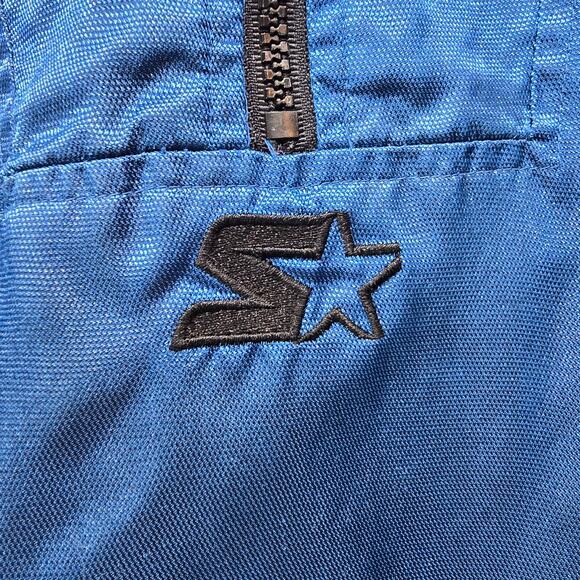 Men's Vintage 90's Starter Half Zip Jacket Teal Blue Black XL - Picture 11 of 12